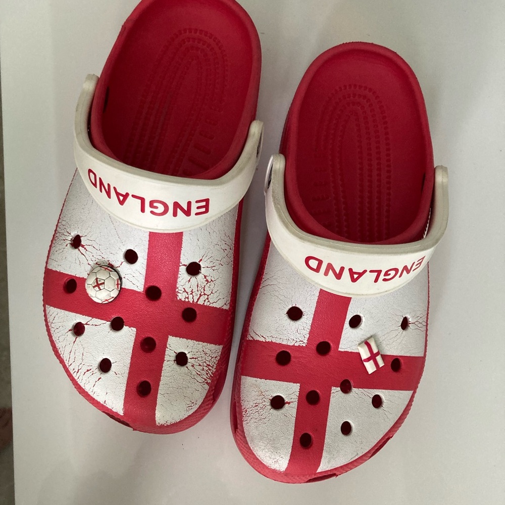 Women's Red and White Sandals
